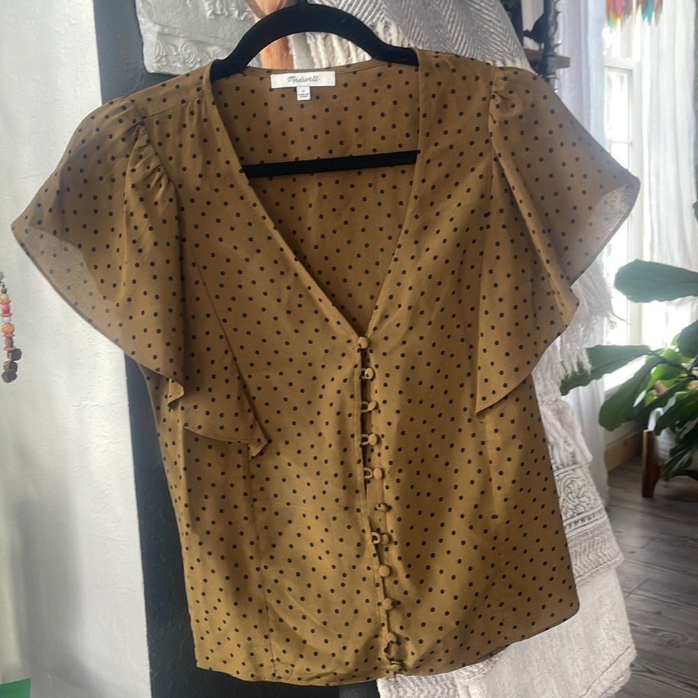 Madewell 100%silk blouse, size 0